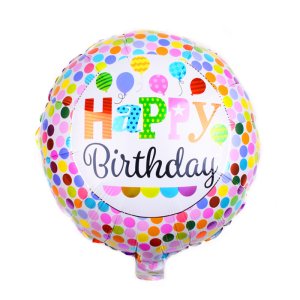 Spotty Rainbow Happy Birthday Foil Balloon