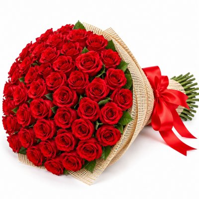 Bouquet of 50 Red Roses