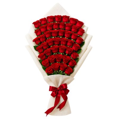 Luxury Bouquet of 50 Red Roses