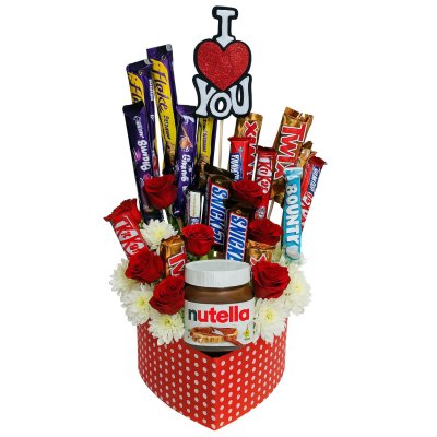 I Love You chocolate heart box