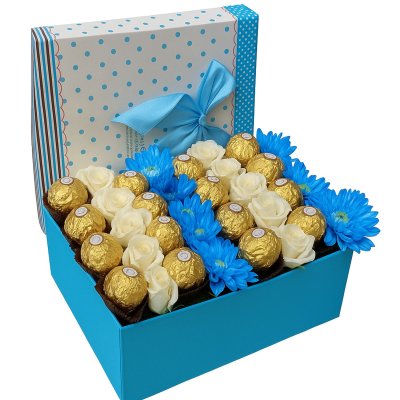Blue & White Ferrero Box Blue & White Ferrero Box