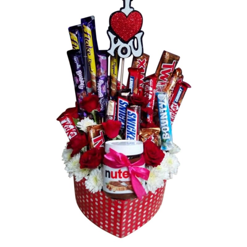 I Love You chocolate heart box