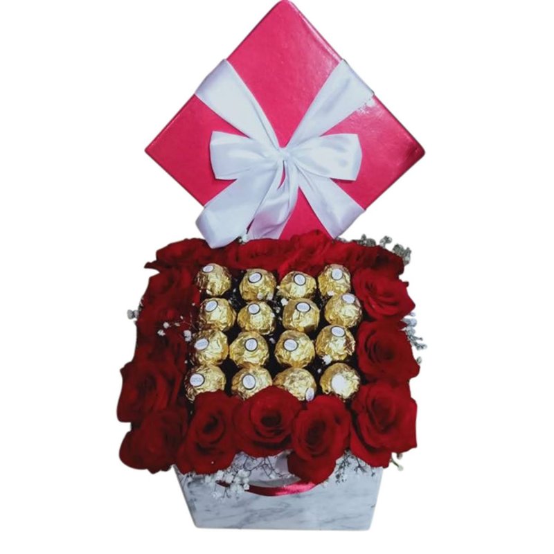 Red Roses & Ferrero Box