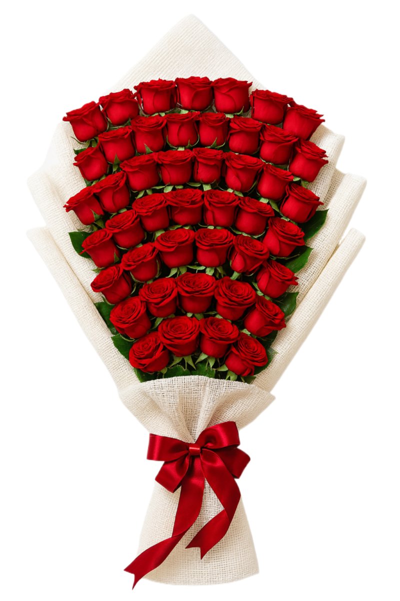 Luxury Bouquet of 50 Red Roses